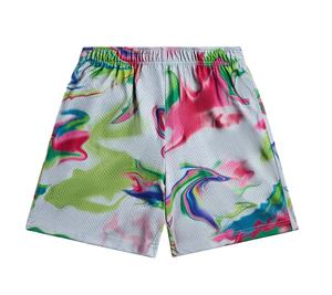 Shorts de basket-ball en maille pour hommes, imprimés par sublimation, logo personnalisé, shorts de course en polyester, design en maille par sublimation, usine - Product Image 1