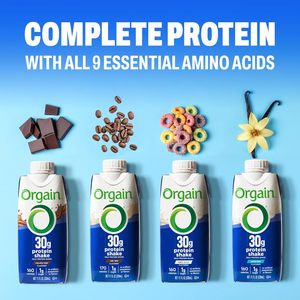 Orgain 30g High <b>Protein</b> Shake, Dairy <b>Isolate</b> Milk <b>Protein</b>, Chocolate Fudge 11 Fl Oz (Pack of 12) - Product Image 6