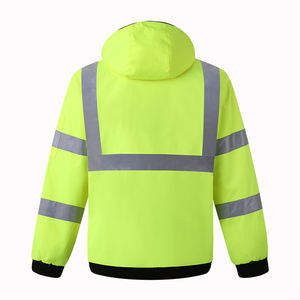 Clase 3 Seguridad personalizada Ropa DE TRABAJO impermeable Invierno Chaqueta reflectante de alta visibilidad Ropa - Product Image 4