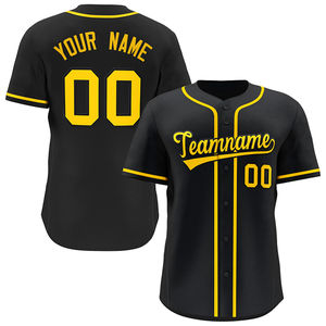 Vente en gros uniforme de baseball blanc maille classique respirant numérique imprimé à chaud personnalisé hommes sport noir broderie maillot de baseball - Product Image 1
