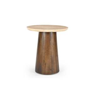 Mesa Auxiliar Ajustable de Lujo para Sala de Estar, Colección de Travertino Orgánico, Mesa de Centro de Madera de Mango y Mármol, Muebles Modernos para el Hogar - Product Image 3