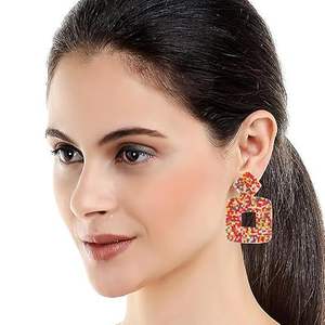 Pendientes de gota de aro de mariposa de resina de moda de verano hechos a mano para regalo de mujer nueva llegada - Product Image 2