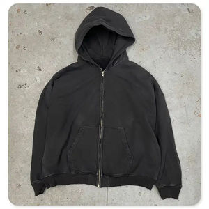 Sudadera con Capucha Personalizada de Alta Calidad, Estilo Desgastado con Lavado Ácido, 100% Algodón, Sudadera Extra Grande de Felpa Francesa, Lavado Vintage, Sudadera con Capucha Desteñida para Hombre - Product Image 4