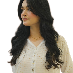 Ensemble Kurta Pyjama pour femmes en Georgette longue et élégante, de haute qualité, pour les fêtes, design ethnique moderne, embellissements élégants - Product Image 3