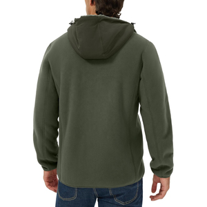 Sudaderas con capucha de algodón de alta calidad para hombres con cremallera Ropa casual cómoda y transpirable Colores y logotipo personalizados - Product Image 3