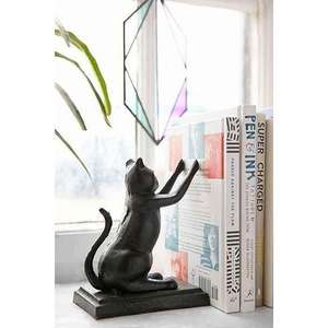 Extremos de libro con diseño de gato negro, soporte decorativo elegante para estanterías, Biblioteca de oficina en casa y decoración de acento para sala de estar DE LA India - Product Image 1