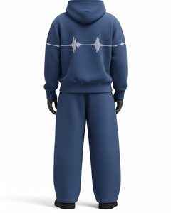 Nouvel ensemble de survêtement unisexe à capuche imprimé pour l'hiver, 100 % coton, haute qualité, léger, respirant et confortable - Product Image 2