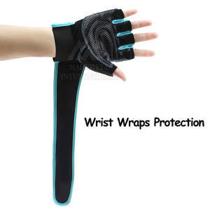 Gants de fitness professionnels en cuir synthétique personnalisés Fitness haltérophilie avec support de poignet de vente en ligne - Product Image 3