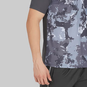 Manches courtes légères de couleur unie pour hommes pour le tissage non tissé de polo avec la conception imprimée par sublimation en vente - Product Image 6