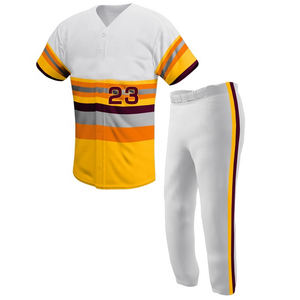Ensemble d'uniformes de baseball personnalisés OEM, maillots et pantalons imprimés à sublimation à séchage rapide, vêtements de sport d'équipe pour hommes, femmes et jeunes - Product Image 1