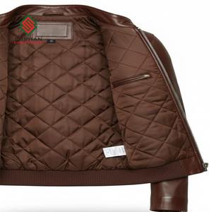 Chaqueta de Cuero Marrón Estilo Bomber de Piel de Oveja para Hombre |   Prendas de Vestir Exteriores de Cuero Marrón Hechas a Mano |   Chaqueta Vintage para Hombre |   Regalo para Él - Product Image 3