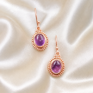 Natural Amethyst <b>Dangle</b> <b>Earrings</b> 925 Sterling Silver Handmade Boho Vintage Drop <b>Earrings</b> Women Gemstone Jewelry Christmas gift - Product Image 5