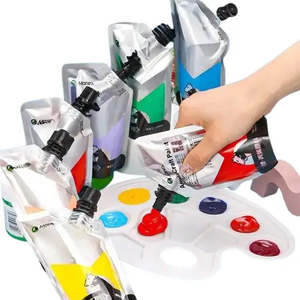 Ensemble de peinture acrylique 100 ml pour la peinture de figurines DIY sur toile, verre, papier, matériaux pigmentés - Product Image 1