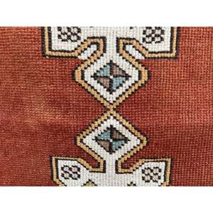 2.8x8.6 ft Vintage <b>Runner</b> Rug, <b>Red</b> Green Turkish Patchwork Wool Rug - Product Image 5