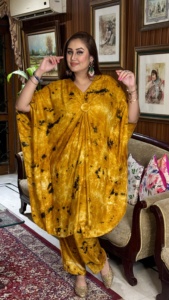 ชุดกางเกงคาฟตันเรยอนฟรีไซส์สำหรับผู้หญิงชุดเสื้อผ้าอินเดียปากีสถานแบบผูกเชือก - Product Image 6