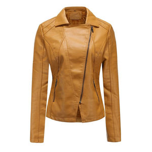 Chaqueta de Cuero Sintético de Alta Calidad para Mujer, Talla XL, Invierno 2026, Diseño de Punto Transpirable con Relleno de Algodón, Material de Lona Sólida - Product Image 5