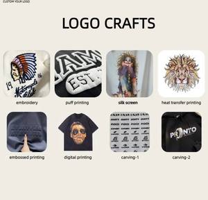 100% coton de marque surdimensionné décontracté court-longueur T-Shirt pour hommes personnalisé noir pour bouffée impression vierge Design surplus mode - Product Image 2