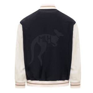 Cómodas chaquetas informales Lettermen con cuello levantado El mejor diseño para la colocación del logotipo frontal de venta en línea - Product Image 3