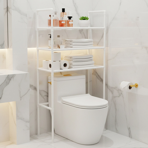 Scaffale Organizzatore Multiuso a 3 Ripiani in Acciaio per Bagno e Lavanderia - Product Image 3