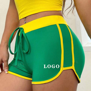 กางเกงยีนส์ขาสั้นเอวสูงสีขาวสีฟ้าแต่งระบายสำหรับผู้หญิงกางเกงยีนส์ขาสั้นยืดหยุ่น S-5XL - Product Image 2