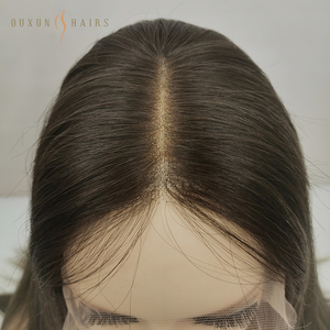 Proveedor de cabello chino crudo 22 pulgadas Rubio ceniciento destaca pelucas judías rectas cabello virgen europeo Kosher Sheitel peluca superior de encaje - Product Image 3