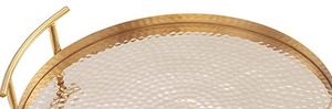 Venta caliente árabe moderno precio al por mayor personalizado metal oro martillado bandeja de diseño directo del fabricante - Product Image 3