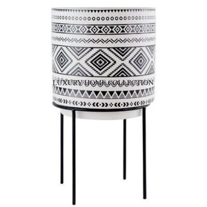 Grande <span class=keywords><strong>jardinière</strong></span> en métal peint à la main avec des motifs artistiques exquis pour la décoration de plantes de jardin et de terrasse moderne - Product Image 2