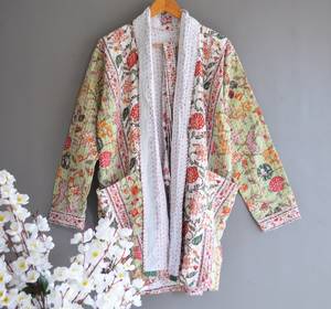 Chaquetas de Kantha hechas a mano Unisex, moda Bohemia cálida, vestido explosivo de manga larga - Product Image 2