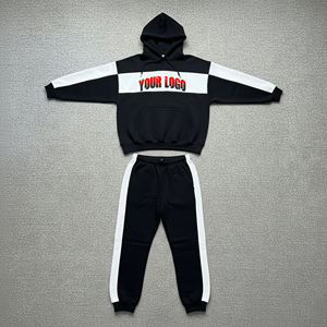 ชุดวอร์มผ้าฟลีซทำจากผ้าฝ้าย100% 400 GSM เฮฟลีซวางไหล่บล็อคสีฮิปฮอปเฮฟวี่เวท - Product Image 1