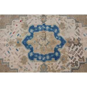 Alfombra Turca Vintage, Alfombra de 4x6.1 pies, Alfombra Azul con Diseño Floral - Product Image 5