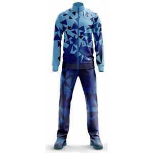 Ensemble de survêtement imprimé à col montant pour hommes, veste et pantalon de survêtement à sublimation intégrale, tenue de jogging et de course - Product Image 1