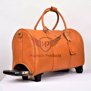 Premium Quality Large <b>Lightweight</b> <b>Luggage</b> Gym Sports Storage: Water Resistant PU Leather Travel Duffle Casual Crossbody Bags - Product Image 1