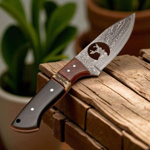 มีดล่าสัตว์ทำด้วยมือปรับแต่งได้ตามต้องการสูงดามัสกัสสสกินเนอร์มีขอบตรงรองรับ Oem/odm - Product Image 5