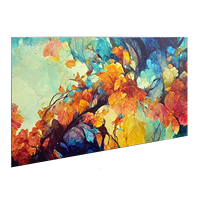 Panneau mural infrarouge Yandiya 800W, impression UV 595*1195mm, toile aluminium qualité musée, contrôle par application, plafond, garantie 5 ans, carbone