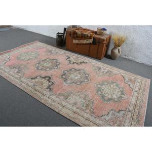 Vintage 5.2x9.9 ft Rug, Large Turkish Rug, <b>Red</b> Moroccan <b>Wool</b> Rug - Product Image 2