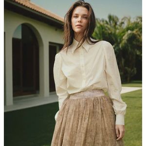 Blouse évasée élégante pour femmes en coton de haute qualité tricoté Style de mode simple Made in Vietnam Collection d'automne Vêtements décontractés - Product Image 3