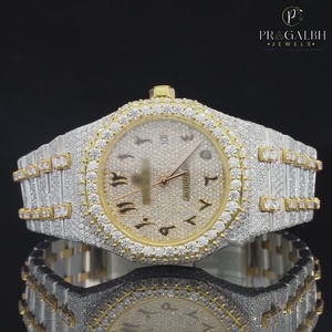 นาฬิกามอยส์ซอไนท์หรูหราทันสมัยและมีสไตล์มีตัวเลขอัตโนมัติเคลื่อนไหวอัตโนมัตินาฬิกาพรีเมี่ยมแวววาวเป็นของขวัญสำหรับผู้ชาย - Product Image 6