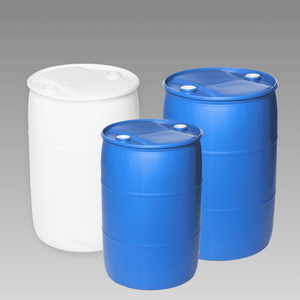Fût en plastique bleu de 200 litres en PEHD avec couvercle pour stockage de produits chimiques, qualité alimentaire, usage industriel, vente en gros - Product Image 1