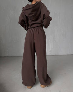 500gsm 100% Cotton Baggy <b>Fleece</b> Active Wear Oversized <b>Women's</b> Tracksuit Sweatsuit Sets Hoodie <b>Jogger</b> Set Tracksuit For <b>Women</b> - Product Image 2