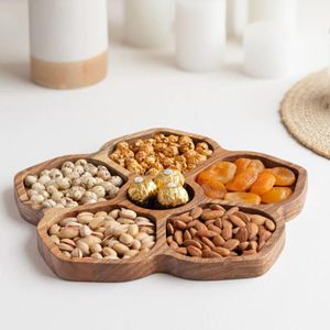 ถาดเครื่องเทศเกรดอาหารทำด้วยมือทำจากไม้มะม่วงรูปดอกไม้เป็นมิตรกับสิ่งแวดล้อม - Product Image 4