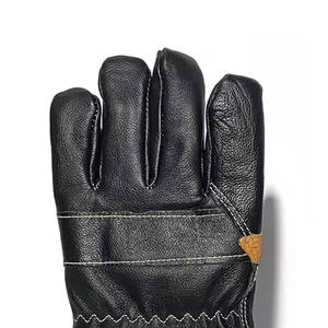 Gants de sécurité en cuir réfléchissants haute visibilité imperméables résistants aux coupures ignifuges pompier sécurité structurelle gants de pompier - Product Image 4