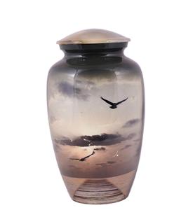 Aluminium Flying Cremation <b>Urn</b> for Human Ashes Adult - Handcrafted Funeral Memorial <b>Urn</b> for Ashes - <b>Large</b> Columbarium <b>Urn</b> - Product Image 2