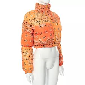 Veste matelassée à col montant unisexe personnalisée 2022 avec bandana, imperméable, coupe-vent, écologique, en nylon, pour l'hiver - Product Image 3