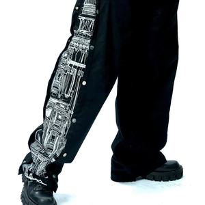 Pantalones Deportivos Anchos Personalizados con Cierre en la Abertura de la Pierna, Pantalones Deportivos de Felpa para Hombre - Product Image 4