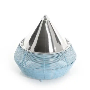 Plat de service chauffe-aliments en acier inoxydable Hotpot maille Buffet support fait à la main Designer Casserole Top vente vaisselle décorative - Product Image 3