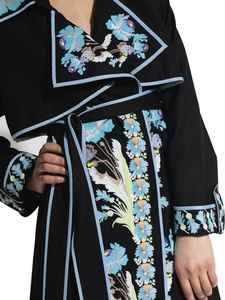 Nuevo Vestido Midi Elegante y Moderno, 100% Algodón Ecológico, Tejido Negro con Bordado de Cielo y Lazos, Vestido Casual para Mujer - Product Image 3