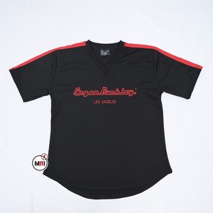 Camiseta negra vintage con cuello en V para hombre, ropa de calle holgada de algodón informal especial, superventas, camiseta bordada personalizada para hombre - Product Image 5