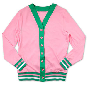 High Quality Acrylic <b>Cardigans</b> Sororities Fraternities OEM Design Customizable Fabric Knitted Winter Anti-Wrinkle <b>Thick</b> Front - Product Image 1