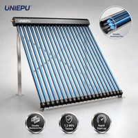 Collecteur solaire haute efficacité 15-30 tubes, système de caloducs pressurisés avec double ailettes en aluminium pour hôtels et applications industrielles