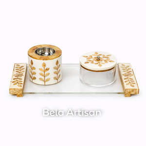 Transparent acrylique Mubkhara plateau boîte bois imprimé Bakhoor brûleur ensemble Bela Artisan diffuseur d'encens pour la maison aromathérapie Eid - Product Image 1